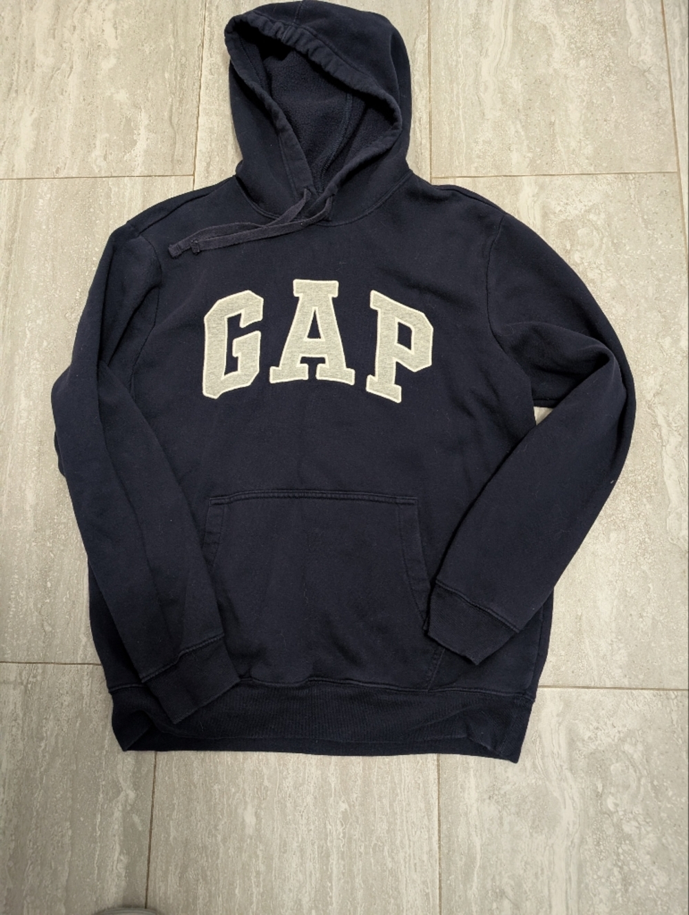 GAP Dark Blue Hoodie with White Lettering